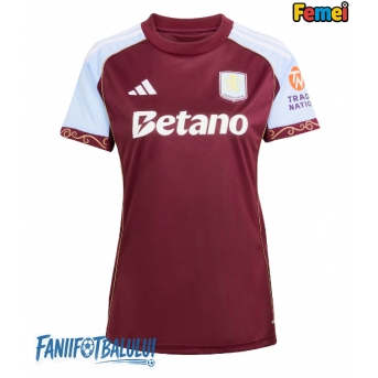 Aston Villa Tricou Fotbal Replică 2025-26 Femei Acasa